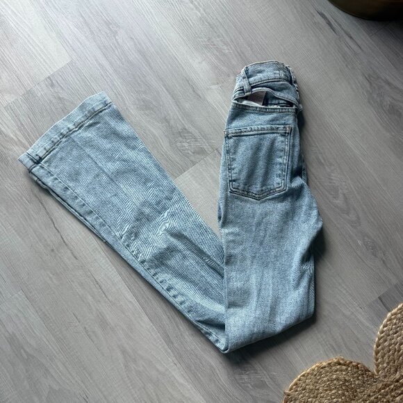 REVICE Denim - REVICE Denim Cut-Out Back Flare Jeans Light Wash Size 24 Made in USA